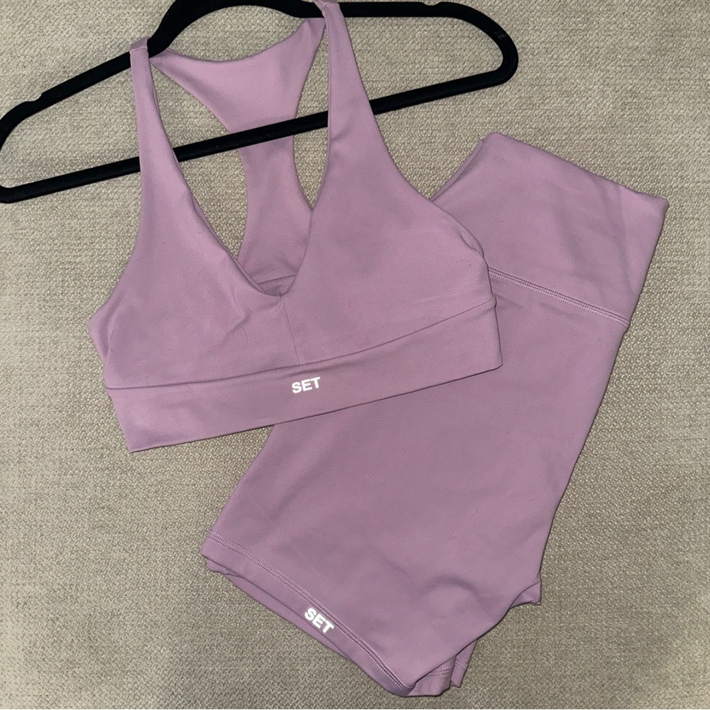 Set active racer top & biker shorts